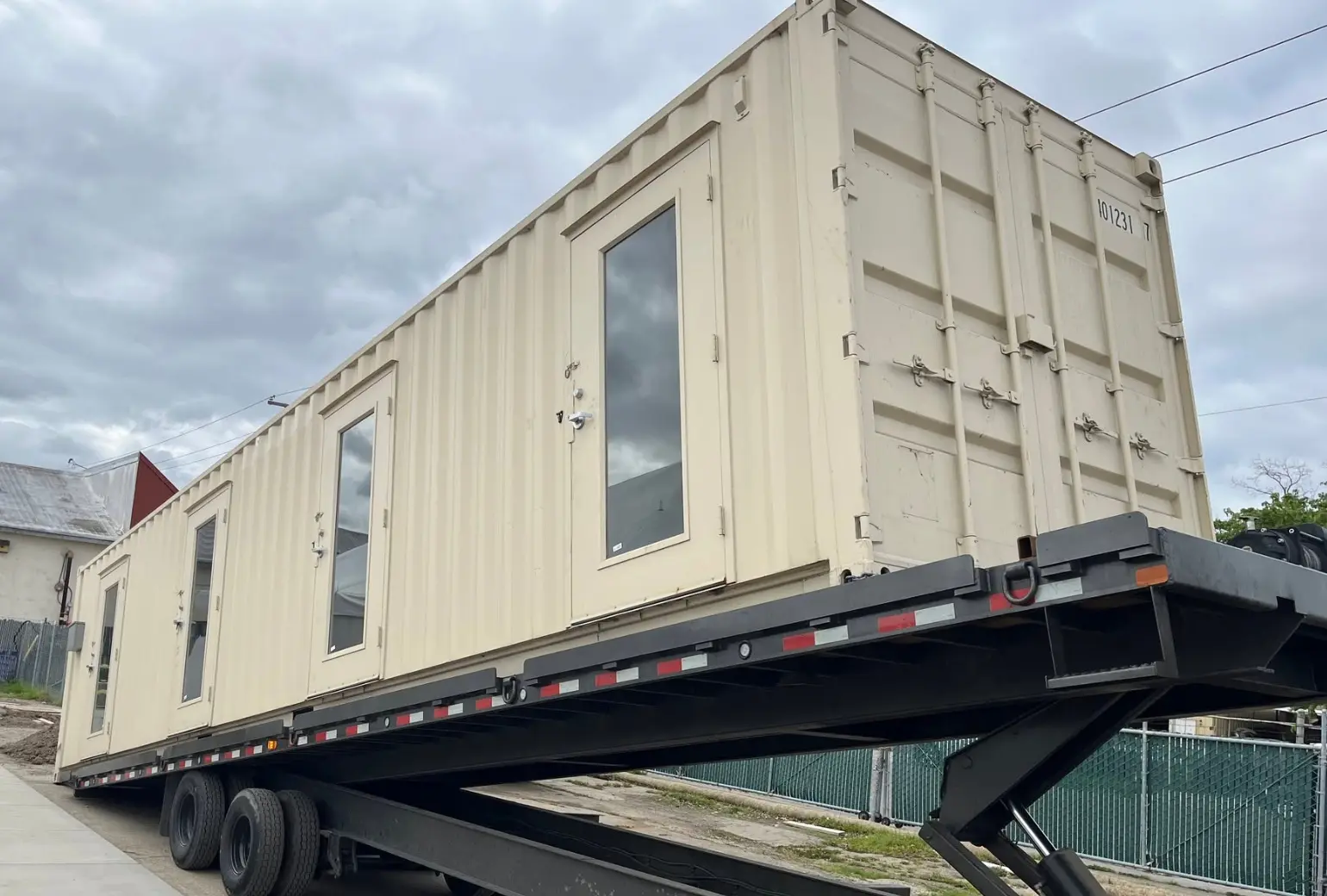 Container unit being delivered